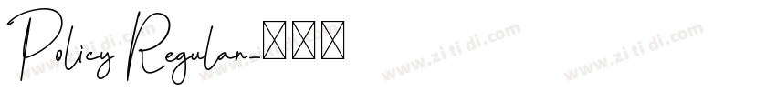 Policy Regular字体转换